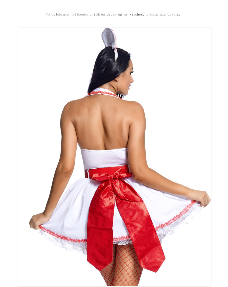 Carnival Halloween Lady Head Nurse Costume Classi Naughty Nurse Dress